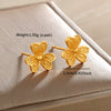 Wholesale Alloy Jewelry Fairy Style Plant Flower Earrings Electroplated