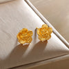 Wholesale Alloy Jewelry Fairy Style Plant Flower Earrings Electroplated