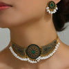 Wholesale Alloy Jewelry Geometric Style Electroplated Pendant Necklace And Earrings For Women