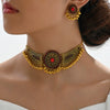 Wholesale Alloy Jewelry Geometric Style Electroplated Pendant Necklace And Earrings For Women