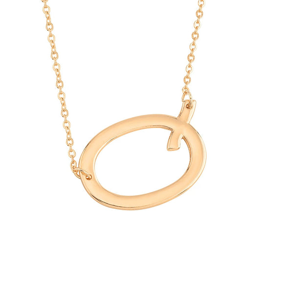 Wholesale Alloy Jewelry Letter Pattern Cross Chain Necklace With Electroplating