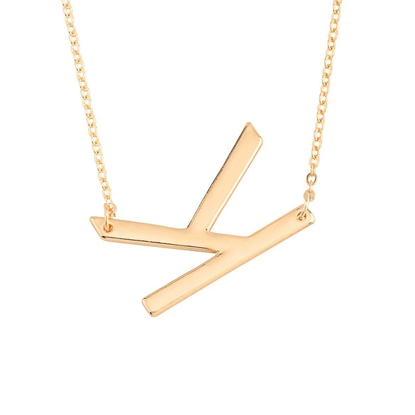 Wholesale Alloy Jewelry Letter Pattern Cross Chain Necklace With Electroplating