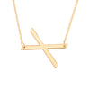 Wholesale Alloy Jewelry Letter Pattern Cross Chain Necklace With Electroplating