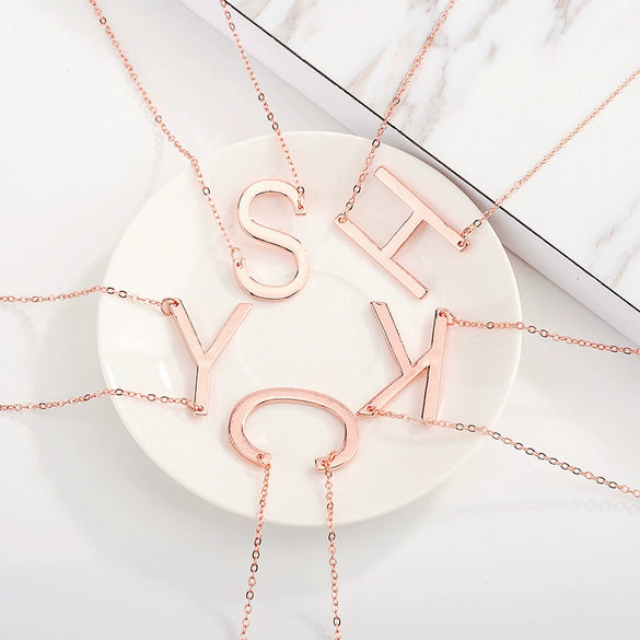 Wholesale Alloy Jewelry Letter Pattern Cross Chain Necklace With Electroplating