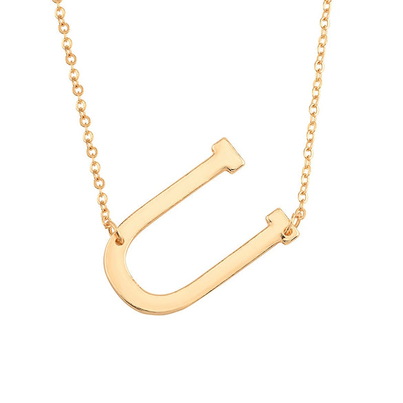 Wholesale Alloy Jewelry Letter Pattern Cross Chain Necklace With Electroplating