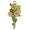 Wholesale Alloy Jewelry Pendant With Dripping Oil Design And Totem Pattern Plants Flowers Style