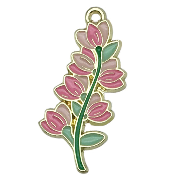 Wholesale Alloy Jewelry Pendant With Dripping Oil Design And Totem Pattern Plants Flowers Style