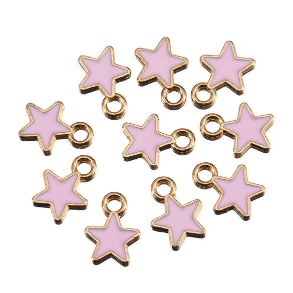 Wholesale Alloy Jewelry Pendant With Oil Dripping Process And Star Moon Shape For Necklace And Bracelet