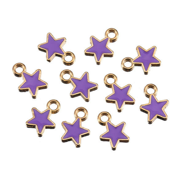 Wholesale Alloy Jewelry Pendant With Oil Dripping Process And Star Moon Shape For Necklace And Bracelet