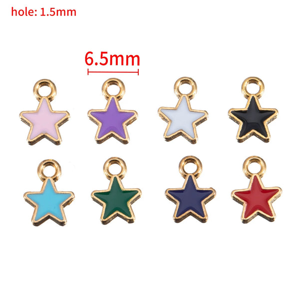 Wholesale Alloy Jewelry Pendant With Oil Dripping Process And Star Moon Shape For Necklace And Bracelet