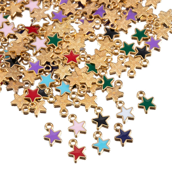 Wholesale Alloy Jewelry Pendant With Oil Dripping Process And Star Moon Shape For Necklace And Bracelet