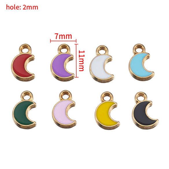 Wholesale Alloy Jewelry Pendant With Oil Dripping Process And Star Moon Shape For Necklace And Bracelet