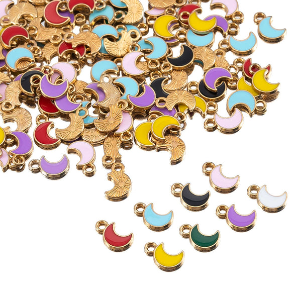 Wholesale Alloy Jewelry Pendant With Oil Dripping Process And Star Moon Shape For Necklace And Bracelet