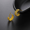 Wholesale Alloy Jewelry Simple Geometric Twist Earrings For Women With Electroplating
