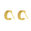 Wholesale Alloy Jewelry Simple Geometric Twist Earrings For Women With Electroplating