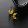 Wholesale Alloy Jewelry Simple Geometric Twist Earrings For Women With Electroplating