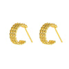 Wholesale Alloy Jewelry Simple Geometric Twist Earrings For Women With Electroplating