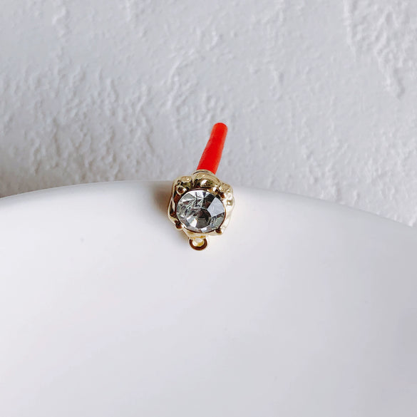 Wholesale Alloy Jewelry Simple Round Diamond Earrings With 925 Silver Needle And Electroplating