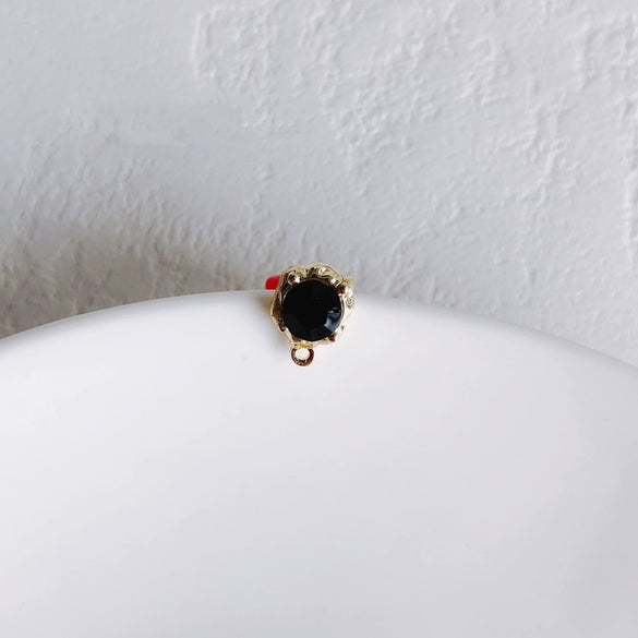 Wholesale Alloy Jewelry Simple Round Diamond Earrings With 925 Silver Needle And Electroplating