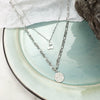 Wholesale Alloy Jewelry With Letters Numbers Text Pattern Electroplated Double Necklace
