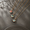 Wholesale Alloy 18K Goldplated Devil's Eye Niche Design Pendant Necklace For Women