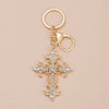 Wholesale Alloy Key Chain Pendant With Cross Crown Roman Numerals Electroplated
