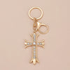 Wholesale Alloy Key Chain Pendant With Cross Crown Roman Numerals Electroplated