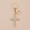 Wholesale Alloy Key Chain Pendant With Cross Crown Roman Numerals Electroplated