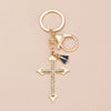 Wholesale Alloy Key Chain Pendant With Cross Crown Roman Numerals Electroplated