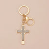 Wholesale Alloy Key Chain Pendant With Cross Crown Roman Numerals Electroplated