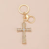 Wholesale Alloy Key Chain Pendant With Cross Crown Roman Numerals Electroplated