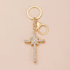 Wholesale Alloy Key Chain Pendant With Cross Crown Roman Numerals Electroplated