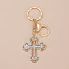 Wholesale Alloy Key Chain Pendant With Cross Crown Roman Numerals Electroplated