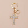 Wholesale Alloy Key Chain Pendant With Cross Crown Roman Numerals Electroplated
