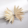 Wholesale Alloy Leaf Stitching Geometric Earrings For Women With Electroplating Treatment