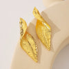 Wholesale Alloy Leaves Electroplated Women's Fashion Niche Design Earrings
