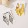 Wholesale Alloy Leaves Electroplated Women's Fashion Niche Design Earrings