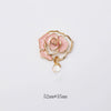 Wholesale Alloy Leaves Pattern Electroplated Camellia Pearl Women's Coat Brooch Fashion Accessories