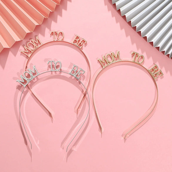 Wholesale Alloy Letter Hair Band Electroplated Unisex Baby Shower Party Headdress
