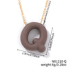 Wholesale Alloy Letter Pendant Necklace With O Chain And Electroplating Light Luxury Style