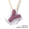 Wholesale Alloy Letter Pendant Necklace With O Chain And Electroplating Light Luxury Style