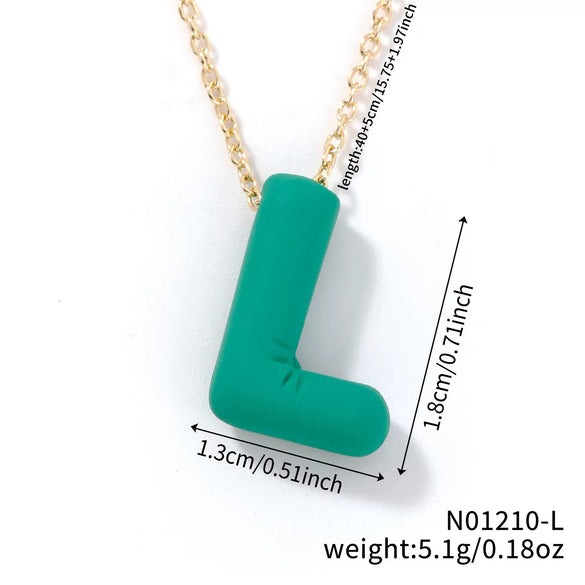 Wholesale Alloy Letter Pendant Necklace With O Chain And Electroplating Light Luxury Style