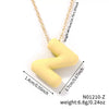 Wholesale Alloy Letter Pendant Necklace With O Chain And Electroplating Light Luxury Style