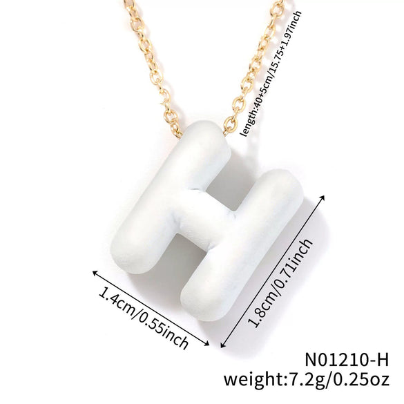 Wholesale Alloy Letter Pendant Necklace With O Chain And Electroplating Light Luxury Style
