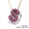 Wholesale Alloy Letter Pendant Necklace With O Chain And Electroplating Light Luxury Style