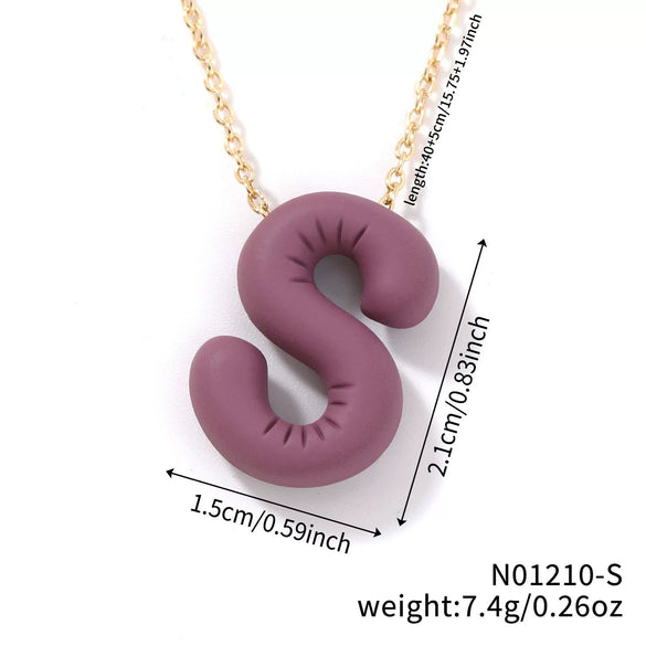 Wholesale Alloy Letter Pendant Necklace With O Chain And Electroplating Light Luxury Style