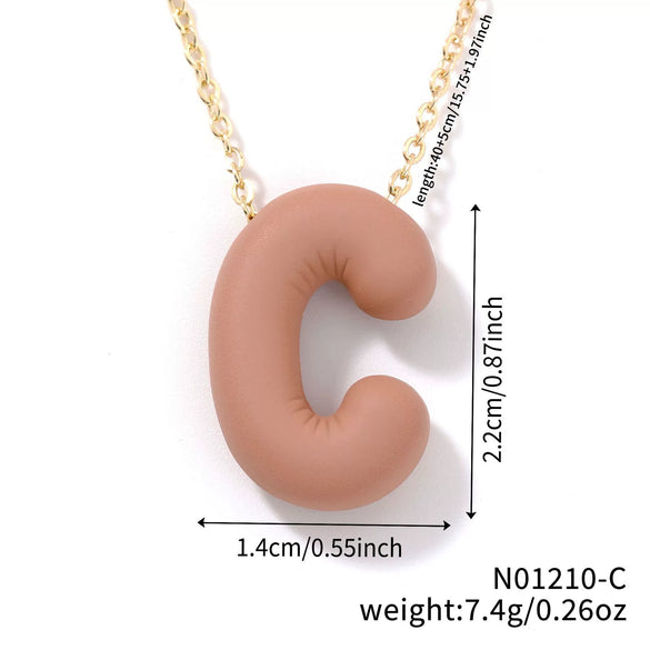 Wholesale Alloy Letter Pendant Necklace With O Chain And Electroplating Light Luxury Style
