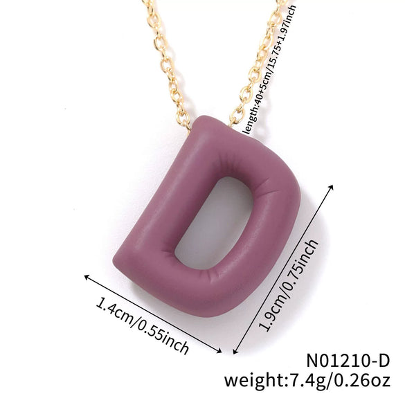 Wholesale Alloy Letter Pendant Necklace With O Chain And Electroplating Light Luxury Style