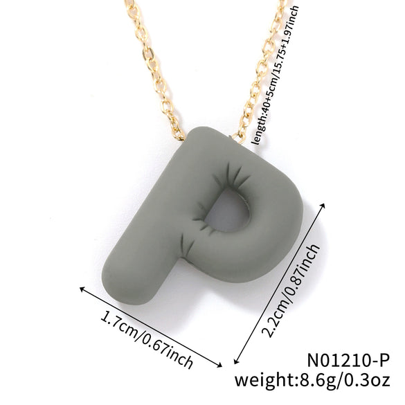 Wholesale Alloy Letter Pendant Necklace With O Chain And Electroplating Light Luxury Style
