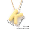 Wholesale Alloy Letter Pendant Necklace With O Chain And Electroplating Light Luxury Style